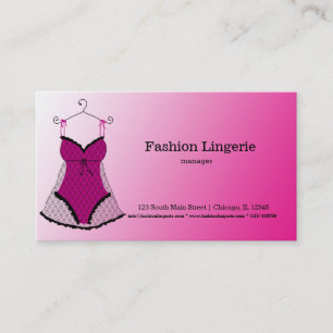 Carte De Visite Fashion Lingerie