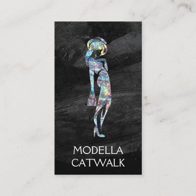 Carte De Visite Fashion Model Glittery Sparkie (Devant)