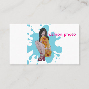 Carte De Visite Fashionista aux cheveux foncés