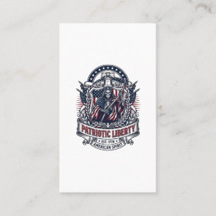 Carte De Visite Faucheuse de liberté patriotique squelette de patr