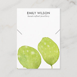 CARTE DE VISITE FAUNA EN FEUILLE TROPICALE VERT AFFICHAGE B