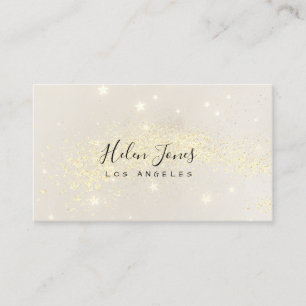 Carte De Visite fausse parties scintillant étoiles sepia aquarelle