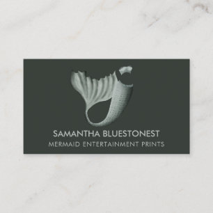 Carte De Visite Fausse sirène verte turquoise à queue