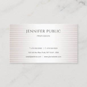 Carte De Visite Faux Argent Brillant Design Élégant Moderne Plain 