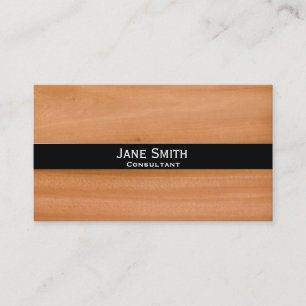 Carte De Visite Faux bois élégant moderne tendance Consultant