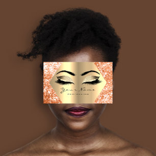 Carte De Visite Faux Champaigne Gold Parties scintillant Lashes