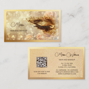 Carte De Visite Faux cils en or Make Up