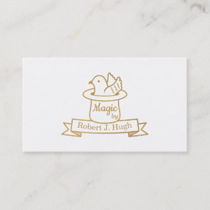 Carte De Visite Faux Colombe Magique en Chapeau Magicien