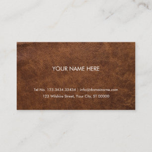 Carte De Visite Faux Cuir Brown