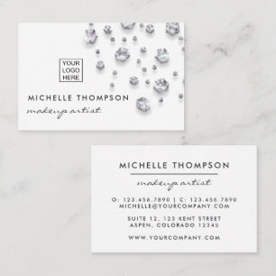 Carte De Visite Faux Diamant Pailleté