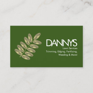 Carte de visite Faux Feuille de services de pelous