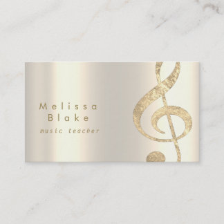 Carte De Visite faux feuille d'or treize