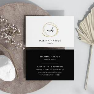 Carte De Visite Faux Gold Abstrait