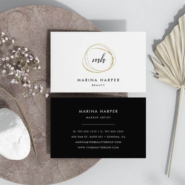 Carte De Visite Faux Gold Abstrait (Créateur téléchargé)