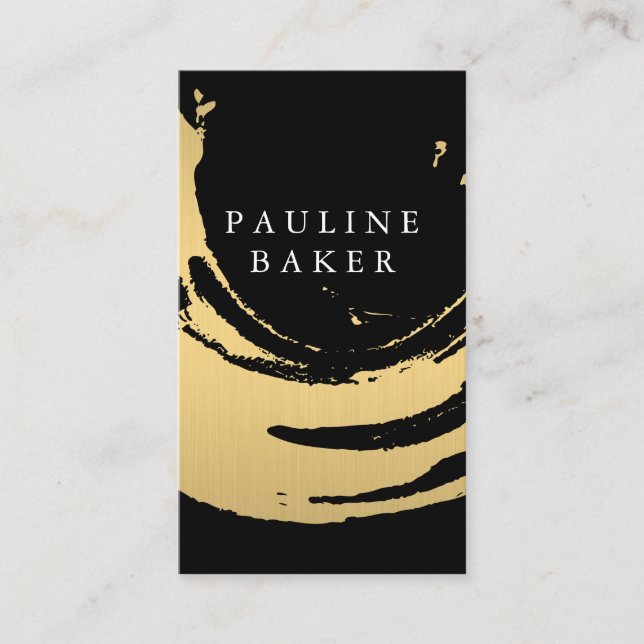 Carte De Visite Faux Gold brossé (Devant)