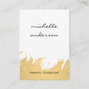 Carte De Visite Faux Gold Brossé gris blanc