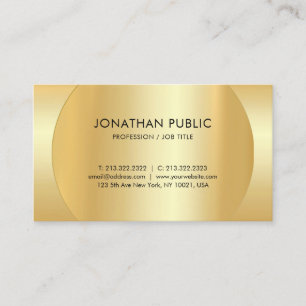 Carte De Visite Faux Gold Élégant Simple Professionnel Moderne