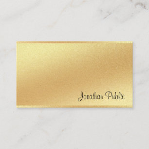 Carte De Visite Faux Gold Hand Script Excellent Design Calligraphi
