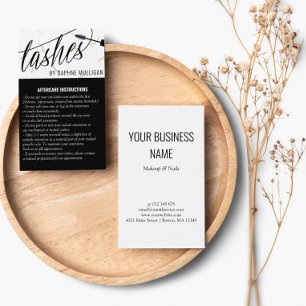 Carte De Visite Faux Gold Lash Mascara Wand Lash Artiste Aftercare