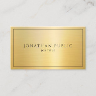 Carte De Visite Faux Gold Modèle Professionnel