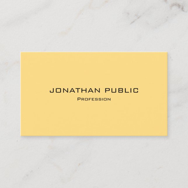 Carte De Visite Faux Gold Moderne Simple Professionnel Semi-brilla (Devant)