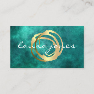 Carte De Visite Faux Gold Peint Cercle Designer