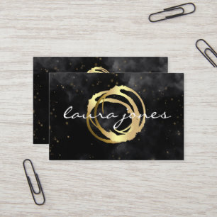 Carte De Visite Faux Gold Peint Cercle Designer