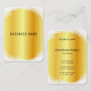 Carte De Visite Faux Gold Professional Moderne Modèle élégant