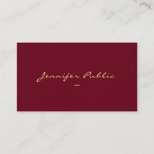Carte De Visite Faux Gold Script Luxe Premium épais