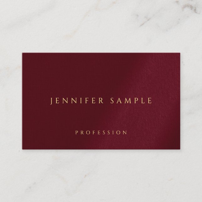 Carte De Visite Faux Gold Texte Luxe Linge Premium (Devant)