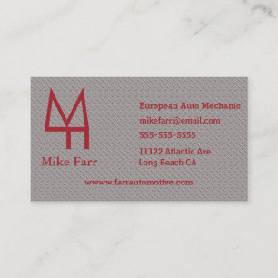 Carte De Visite Faux Metal