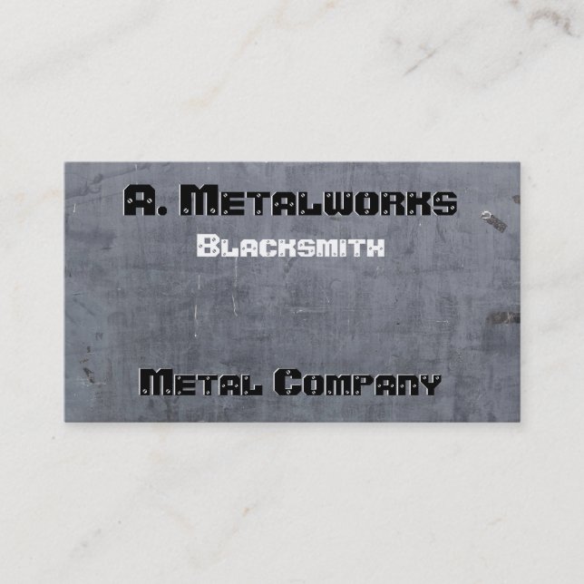 Carte De Visite Faux Metal Look (Devant)