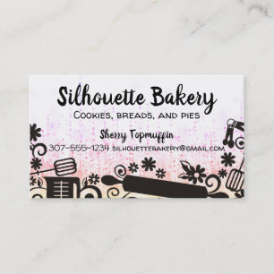 Carte De Visite Faux parties scintillant boulangerie pâtisserie c