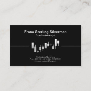 Carte De Visite Faux Silver Stock Exchange Graphe Financial Adviso