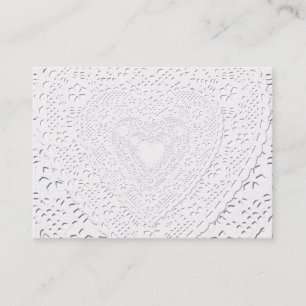 Carte De Visite Faux White Lace Fabric Arrière - plan