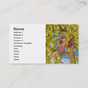 Carte De Visite Fée de floraison de l'arbre du printemps