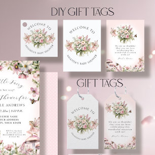 Carte De Visite Fée enchantée Floral Baby Girl Douche do-it-yourse