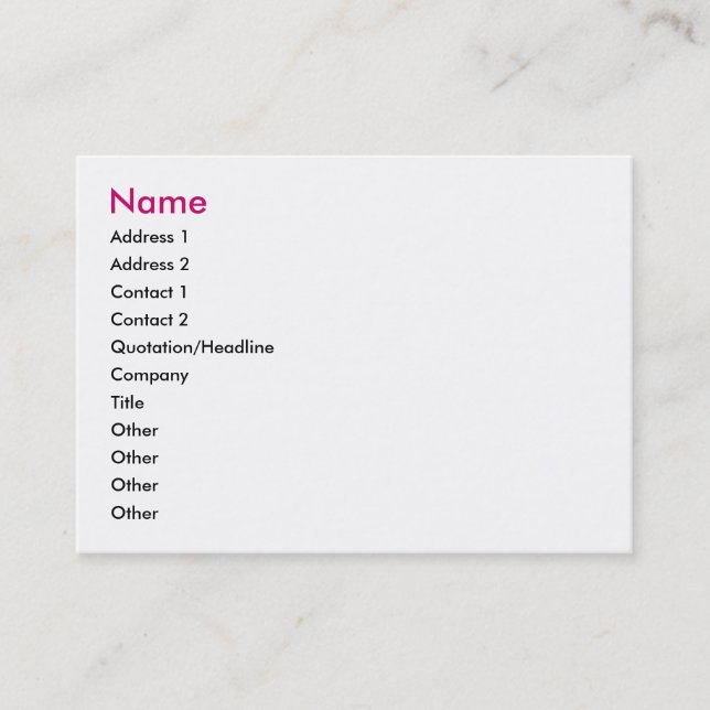 Carte de visite féerique de message (Devant)