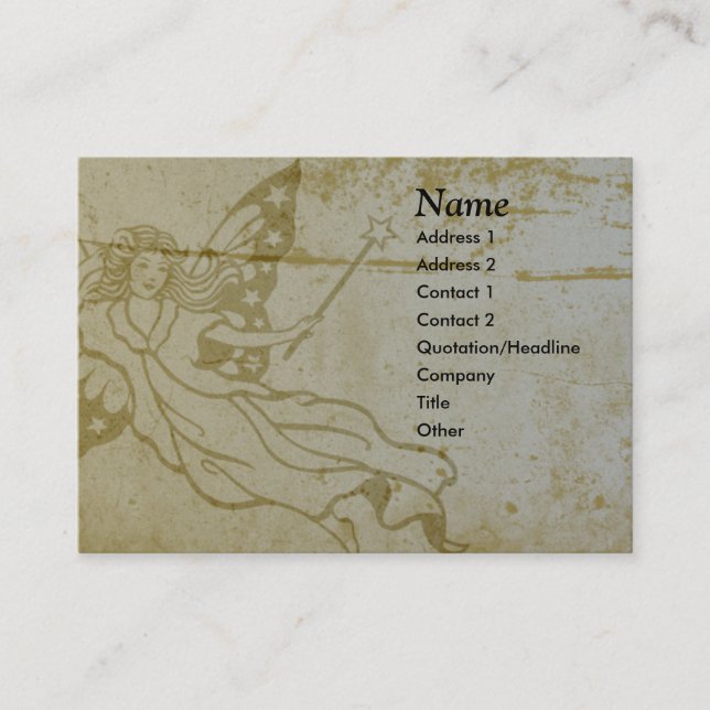 Carte de visite féerique grunge - potelé (Devant)