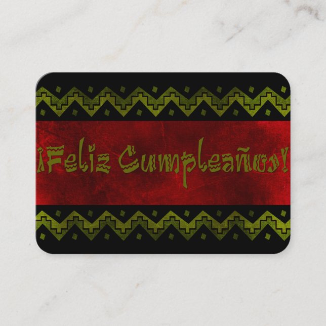 Carte De Visite feliz cumpleanos arriba (Devant)