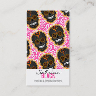 Carte De Visite Feliz Muertos - verticale Bizcards de crâne de