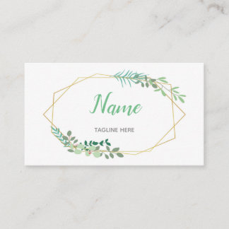 Carte de visite féminin de verdure