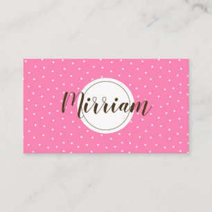 Carte De Visite Féminin moderne professionnel rose et marron