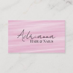 Carte De Visite Féminin Rose Pâle Pastel Minimaliste