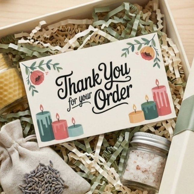 Carte De Visite Feminine Elegant Small Business Thank You (Créateur téléchargé)