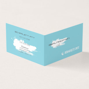 Carte de visite féminine personnalisée pliée moder