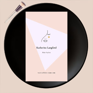 Carte De Visite Femme Abstraite moderne Beauté Visage Journal des 