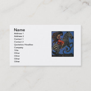 Carte De Visite Femme Art Nouveau Zèbre Vintage