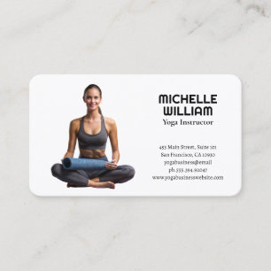 Carte De Visite Femme Assise   Méditation de Yoga   Santé