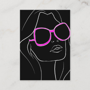 Carte De Visite Femme Cheveux & Beauté Lunettes de soleil roses Ré